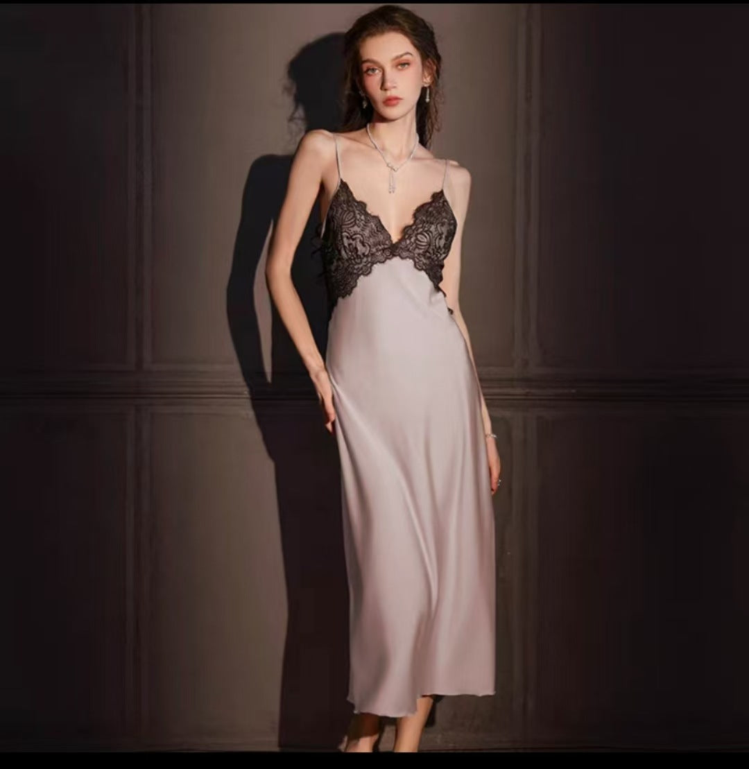 Darette Trailing Off Slip in Blush - product view