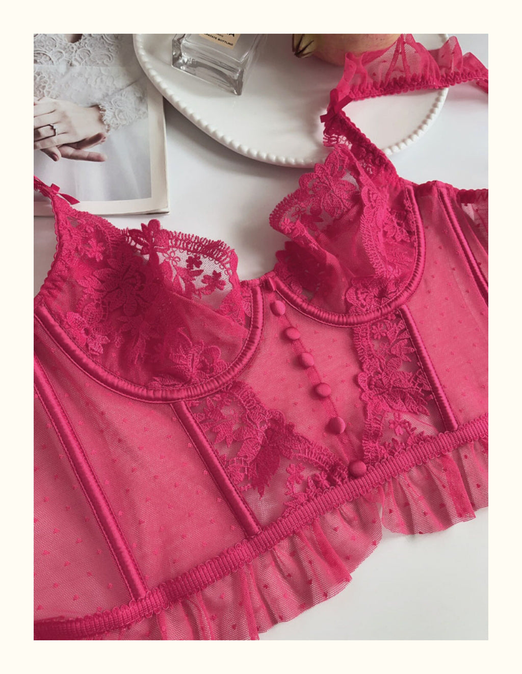 Darette Backbone Bustier in Red, additional product view