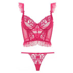 The Backbone Bustier in Red photographed from a second angle