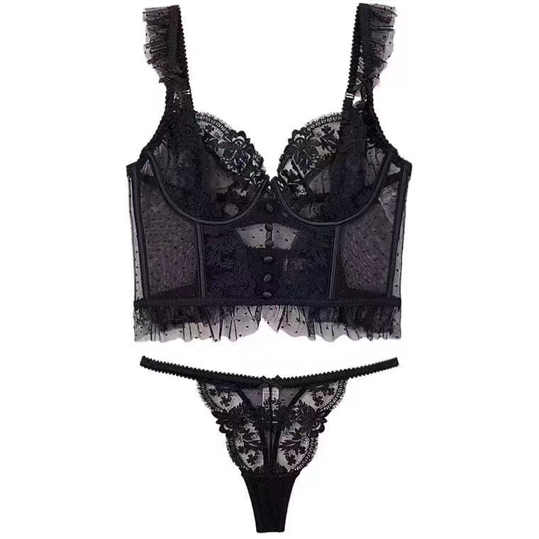 Additional image of the Darette Backbone Bustier in Noir