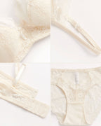 Darette Deep End Plunge Set - detail collage of the straps, hook closure and panty back