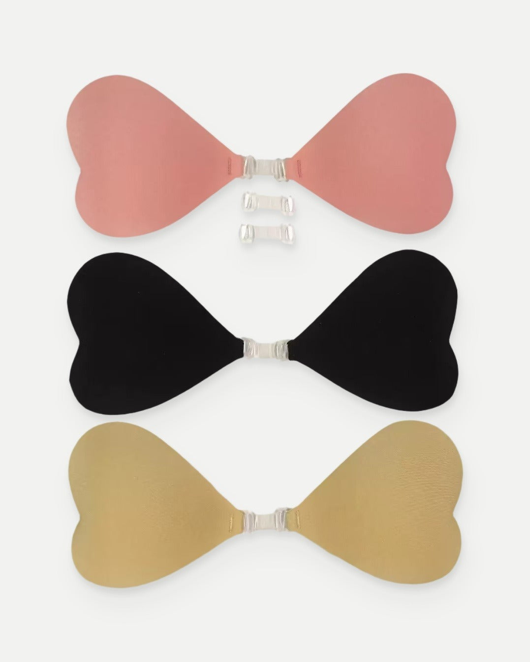 Darette High Tide Covers in Blush, Noir, and Nude - three colorways shown together, flat product view