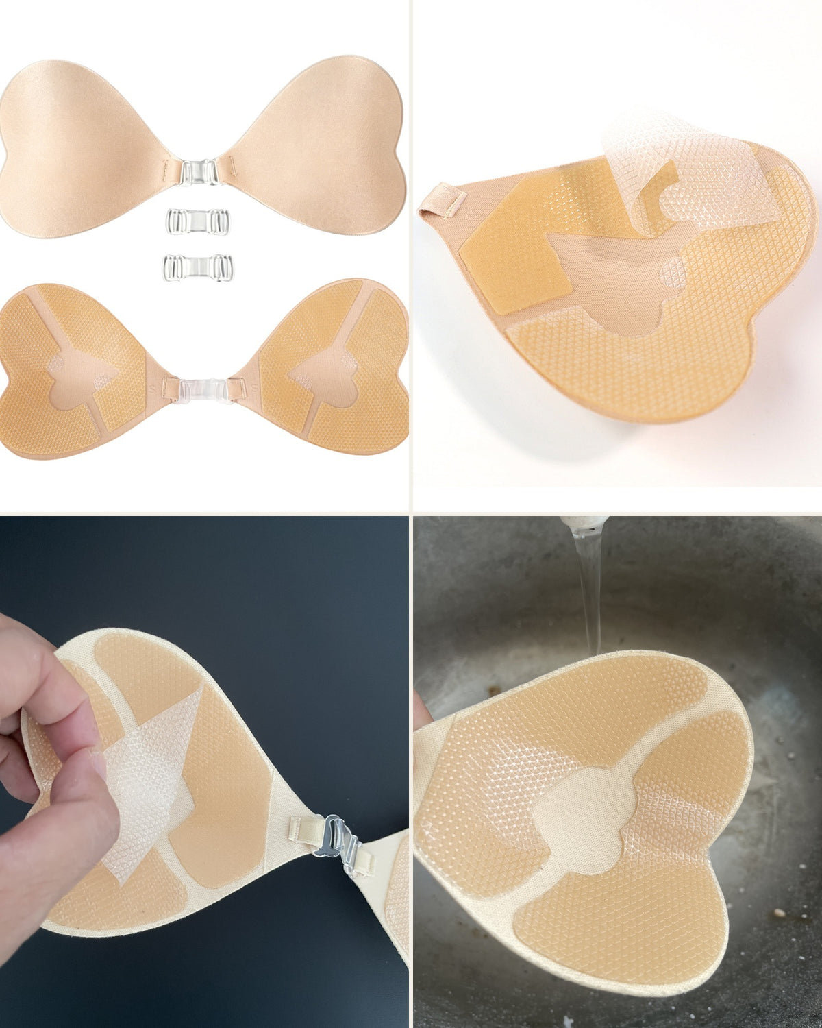 How to apply the Darette High Tide Covers in Nude - peel-off backing and water-activated adhesive demo