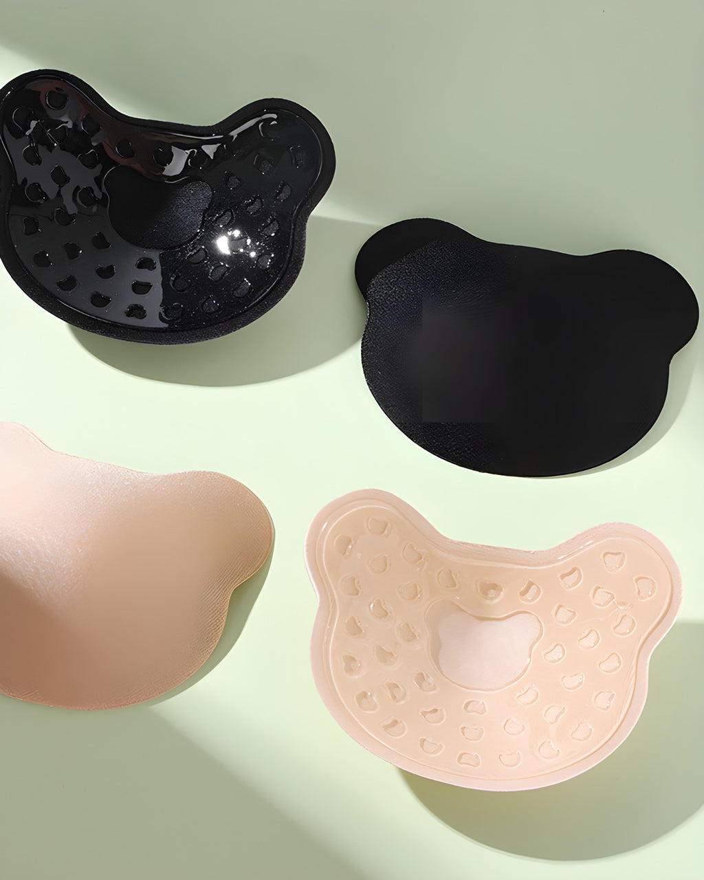 Darette Off the Record Covers - Nude and Noir bear-shaped silicone covers shown side by side