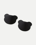 Darette Off the Record Covers in Noir - bear-shaped silicone covers laid flat, pair view