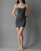 Darette Second Nature Slip in Mist - full length front view against a plain backdrop