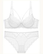 Darette Small Dare Sheer Set and panty in Ivory shown as a cut-out product pairing