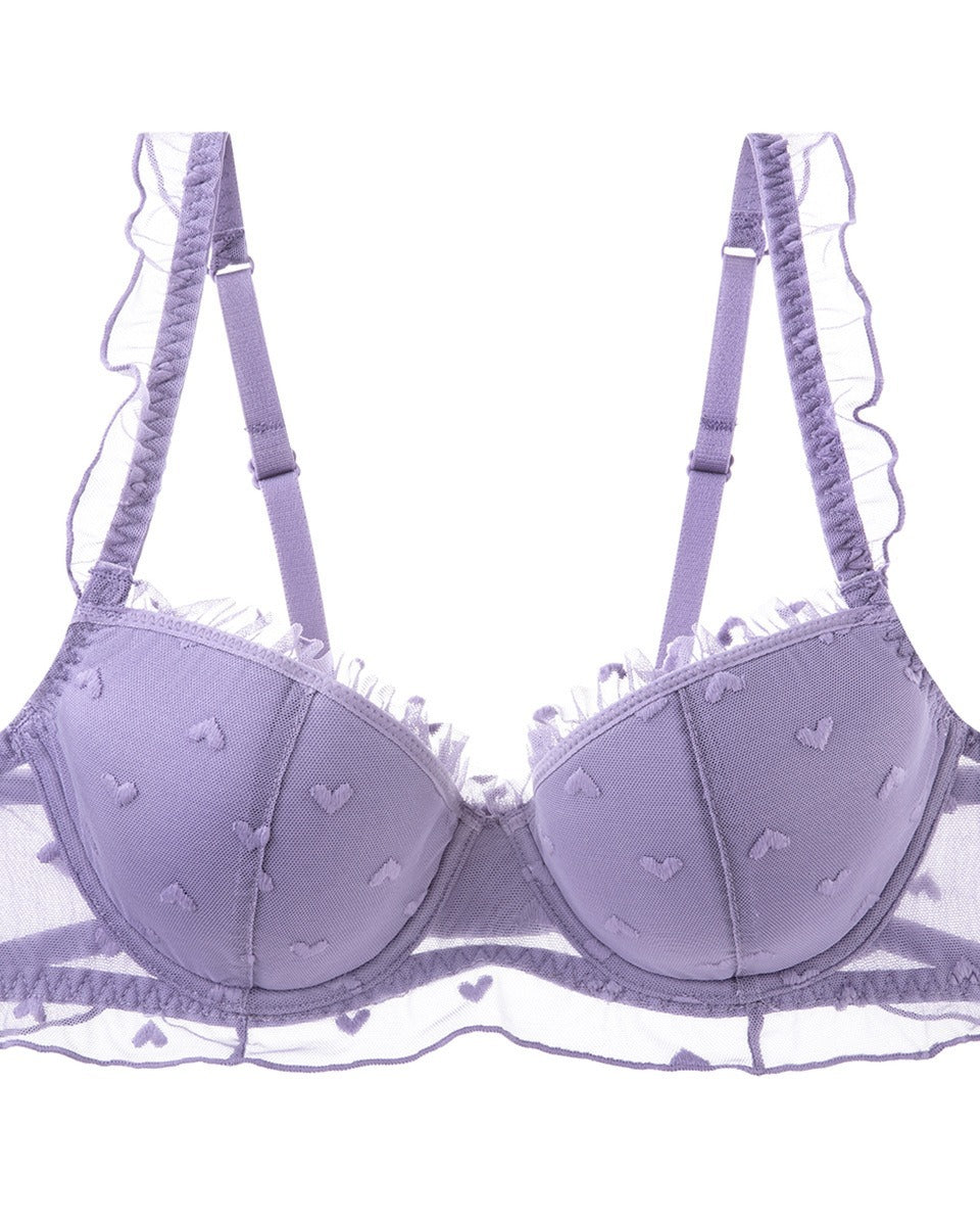 Darette Soft Spot Lace Set in Mauve shown as a cut-out product photo of the bra