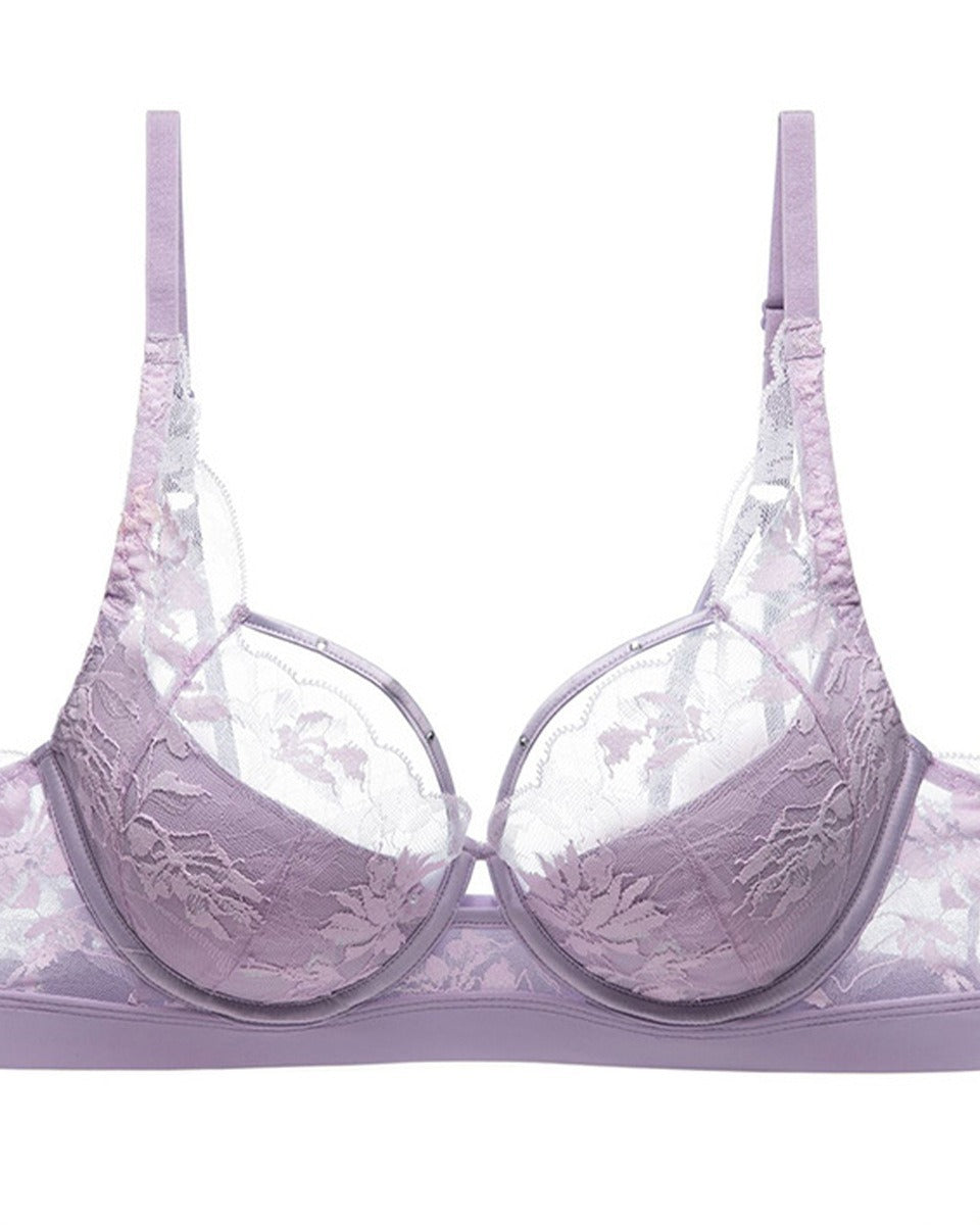 Darette Sure Thing Lace Set in Mauve shown as a cut-out product photo of the bra